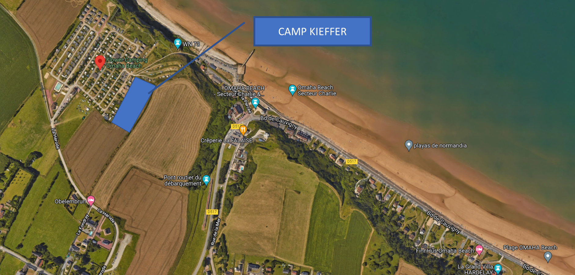 Camp Kieffer - Vierville sur mer
